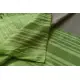 Traditional Bengali cotton saree - Grey With Green Woven Border