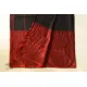 Traditional Bengali cotton Black With Red Woven Border Saree