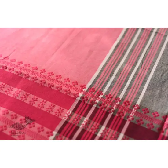 Traditional Bengali cotton saree  - Woven Border