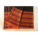 Handloom Cotton Bengali Saree  - Black with Woven Border