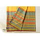 Traditional Bengali cotton saree - Yellow