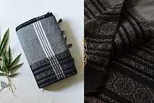 Paromita ~ Handloom Cotton Black & Grey Saree