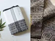 Paromita ~ Handloom Cotton Black & White Saree