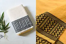 Paromita ~ Handloom Cotton Saree - Light Yellow