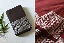 Paromita ~ Handloom Cotton Saree - Maroon