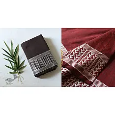 Paromita ~ Handloom Cotton Saree - Maroon