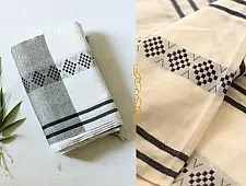 Paromita ~ Handloom Cotton Saree - Off White