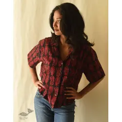 Itr . इत्र | Batik Cotton Loose Black Shirt | Exclusive