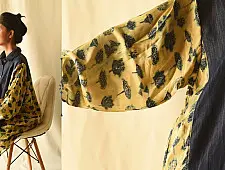 Ajrakh Modal Silk & Denim Dress