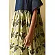 shop Batic Modal Silk +  Denim Dress - Pistachio Green