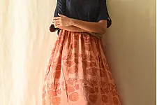 Amaara . अमारा | Batic Modal Silk + Denim Long Dress