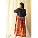 shop Batic Modal Silk +  Denim Long Dress