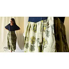 Amaara . अमारा | Batic Modal Silk And Denim Dress