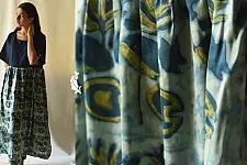 Amaara . अमारा | Batic Modal Silk & Denim Dress