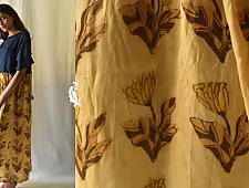 Amaara . अमारा | Batic Modal Silk +  Denim Dress