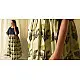 shop Batic Modal Silk +  Denim Dress - Pistachio Green