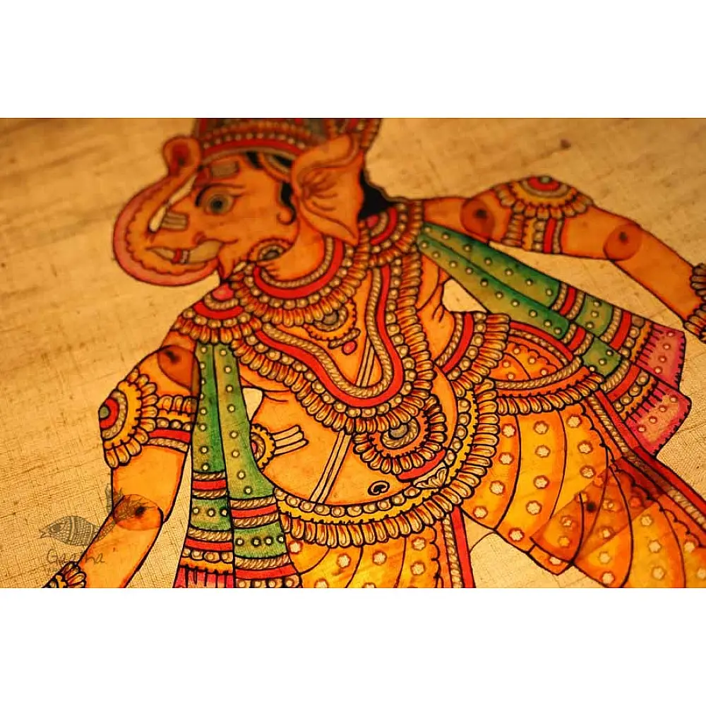 Buy Indian Decor Leather Puppets of Ganesha