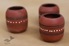 Maati Ka Kaam ● Clay Glasses ( Set of three ) ● 22