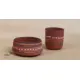 Maati Ka Kaam ● Clay Bowl & Glass ( Set of two ) ● 30