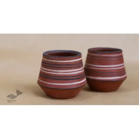 Maati Ka Kaam ● Clay Glasses ( Set of two ) ● 25