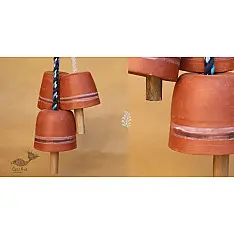 Maati Ka Kaam ● Clay Hanging Bell ( Set of three ) ● 17
