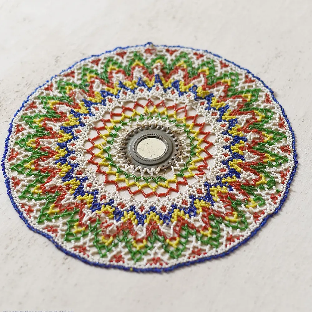 Antique Bead Wall Hanging (12x12 inch)