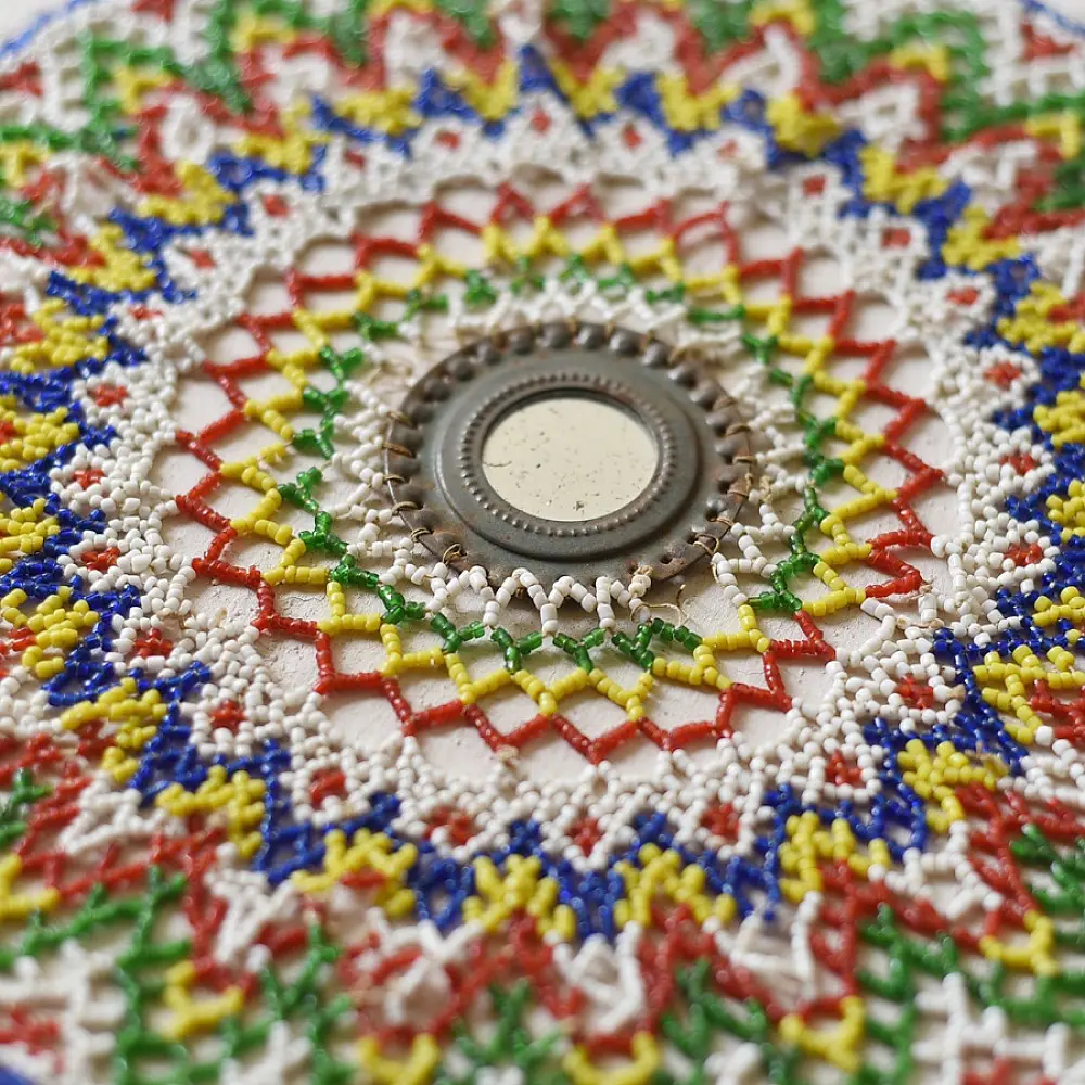 Antique Bead Wall Hanging (12x12 inch)