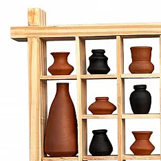 Terracotta Tales | Terracotta Pottery Art - Handmade Miniature Wall Art Frame