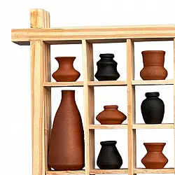 Terracotta Tales | Terracotta Pottery Art - Handmade Miniature Wall Art Frame