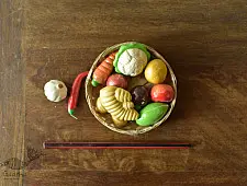 Gudiyawala . गुड़ियावाला | Clay ~ Miniature Vegetable Basket