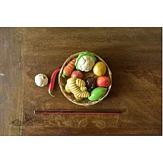 Gudiyawala . गुड़ियावाला | Clay ~ Miniature Vegetable Basket