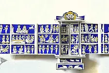 Kathanik . कथनिक ☀ A Wooden Shrine ( Blue - 41 cm) ~ 134