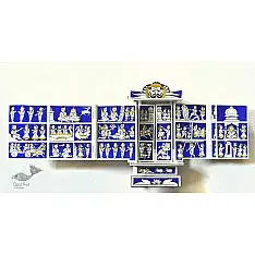 Kathanik . कथनिक ☀ A Wooden Shrine ( Blue - 41 cm) ~ 134