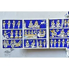 Kathanik . कथनिक ☀ A Wooden Shrine ( Blue - 41 cm) ~ 134