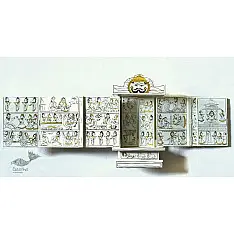 Kathanik . कथनिक ☀ A Wooden Shrine ( White kaavad - 41 cm) ~ 118B
