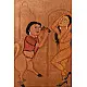 original kalighat painting on handmade canvas