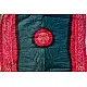 latest collection of cotton bandhni green-red sarees