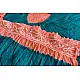 latest collection of cotton bandhni Blue-Orange sarees