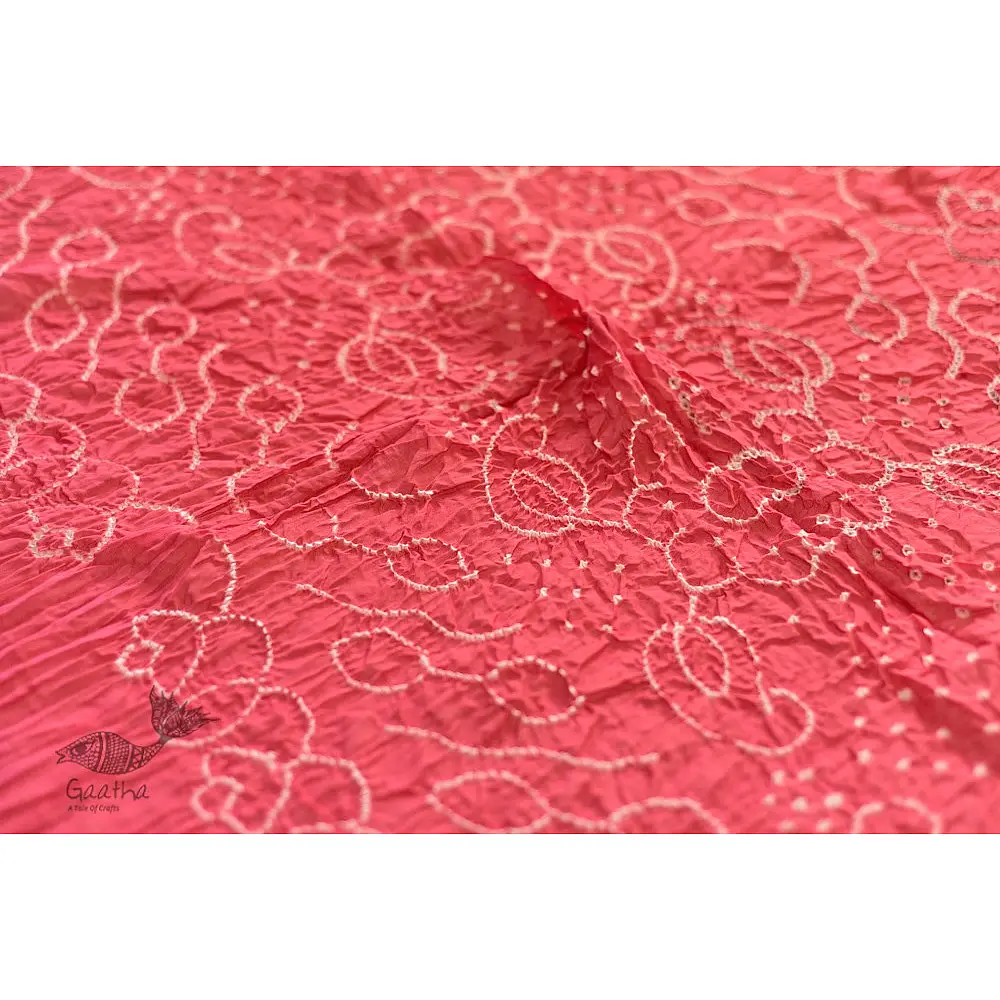 latest collection of cotton bandhni Blue-Peach sarees