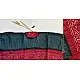 latest collection of cotton bandhni green-red sarees