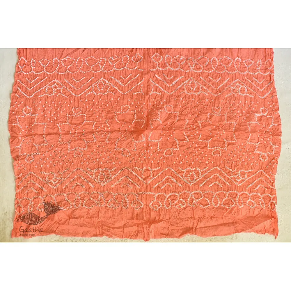 latest collection of cotton bandhni Blue-Orange sarees