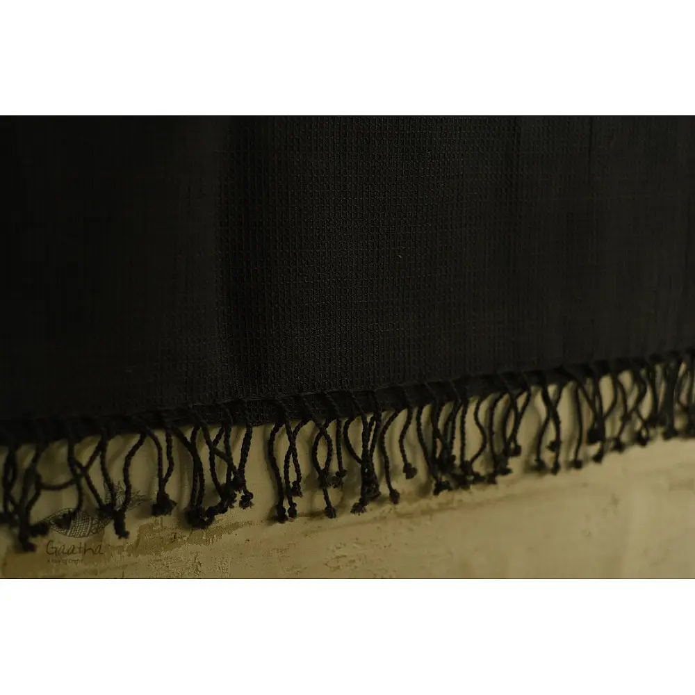 shop organic handspun cotton Dark Grey towel