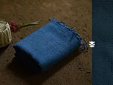 Indulge yourself | Handwoven - Cotton Dark Blue Towel 