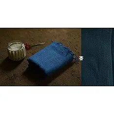 Indulge yourself | Handwoven - Cotton Dark Blue Towel 