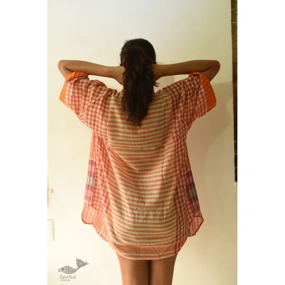 shop Handloom Cotton Checks Unisex Shirt