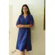 shop Handloom Cotton Ikat Designer BlueDress