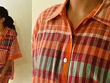Handloom Cotton Checks Unisex Shirt