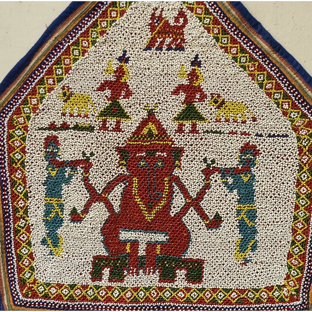Bead Work ~Antique Hanging - Ganesha Wall Hanging / Chakda