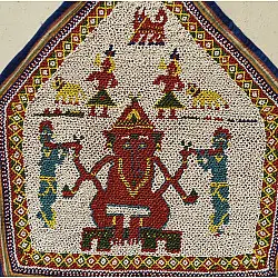  प्राचीन | Antique Bead Hanging - Gajanand Chakda (21 x 15 inch)