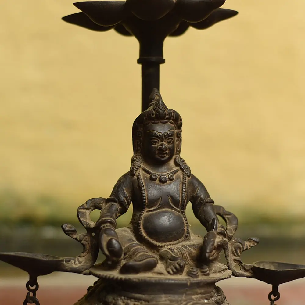 Shop Antique from Khajuraho Brass Shree Kuber Diya Stand